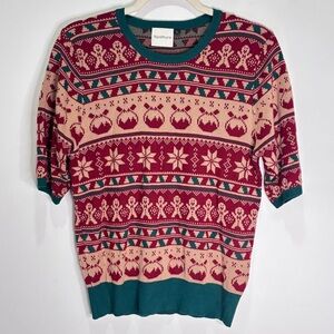 Royal Monk Women's Christmas Pud Holiday Sweater Size Large Vintage Vibe K39